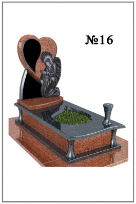 Надгробие комбинированное Сердце №16