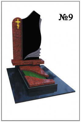 Памятник комбинированный "Парус" резной №9
