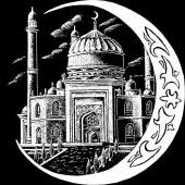 гравировка изображения Мечети на памятнике